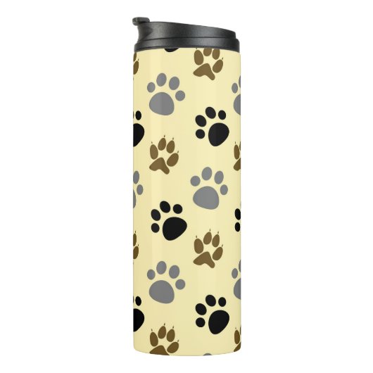 Elegante Hunde-Pfoten Thermosbecher (Nach rechts gedreht)