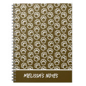 Elegante Hundeschrauben, personalisierte Spirale Notizblock (Vorderseite)