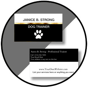 Elegante Hundetraining-Geschäftskarten Visitenkarte