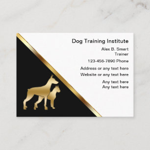 Elegante Hundetraining-Geschäftskarten Visitenkarte