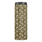 Elegante Hundpfeffer braun Thermosbecher (Rückseite)