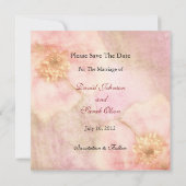 Elegante Hütte Chic Rose Save the Date (Rückseite)