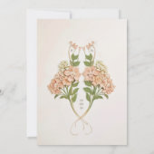 Elegante Hydrangea-Art-Nouveau-Hochzeit Einladung (Rückseite)