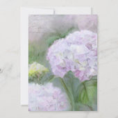 Elegante Hydrangea Blume Lavender Lila Gold Einladung (Rückseite)