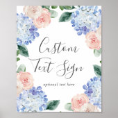 Elegante Hydrangea-Karten & Geschenke mit individu Poster (Vorne)