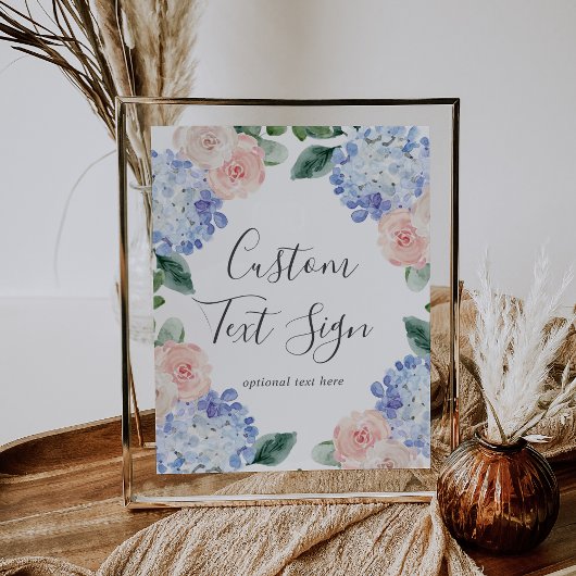 Elegante Hydrangea-Karten & Geschenke mit individu Poster