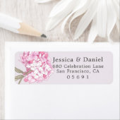 Elegante Hydrangea-Rücksendeadresse (Insitu)