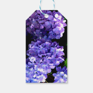 Elegante Hydrangeas lila blaue Blume Geschenkanhänger