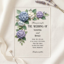 Elegante Hydrangeen-Blumen-Ecke Acryl-Hochzeit