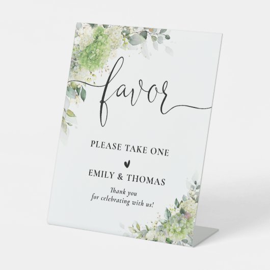 Elegante Hydrangeen Brautparty Geschenk Schild (Vorderseite)