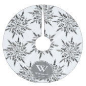 Elegante Ice Crystal Snowflakes Polyester Weihnachtsbaumdecke (Vorderseite)