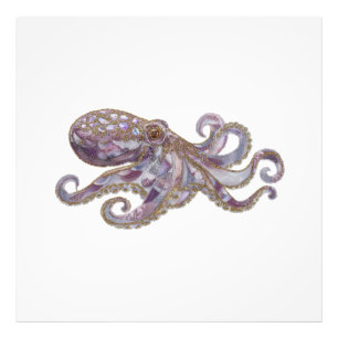 Elegante Illustration einer Perlen-Oktopus-Kunst Fotodruck