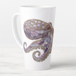 Elegante Illustration einer Perlen-Oktopus-Kunst Milchtasse