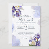 Elegante im Blut - Aquarell Iris Einladung (Vorderseite)