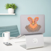 Elegante im Dunkeln Aufkleber (Laptop auf Schreibtisch)