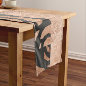 Elegante Imitat-Bronze mit Blumen und schwarz Kurzer Tischläufer (Beispiel)