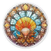 elegante Imitat Glasbadestrand Muschel Keramikknauf (Vorderseite)