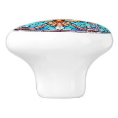 elegante Imitat Glasbadestrand Muschel Keramikknauf (Seitenansicht)