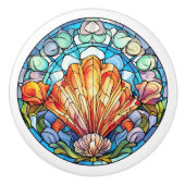 elegante Imitat Glasbadestrand Muschel Keramikknauf (Vorderseite)