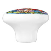 elegante Imitat Glasbadestrand Muschel Keramikknauf (Seitenansicht)