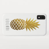 Elegante Imitat-Goldananas Case-Mate iPhone Hülle (Rückseite (Horizontal))