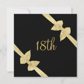 Elegante Imitat-Goldbogen-18. Geburtstag Einladung (Vorderseite)