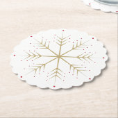 Elegante Imitat-Goldrot-Schneeflocke Untersetzer (angewinkelt)