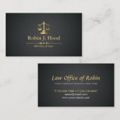 Elegante Imitat-Goldwaage-beruflicher Rechtsanwalt Visitenkarte (Vorne/Hinten)
