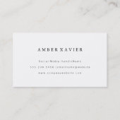 Elegante Imitat Platinpinsel Visitenkarte (Rückseite)