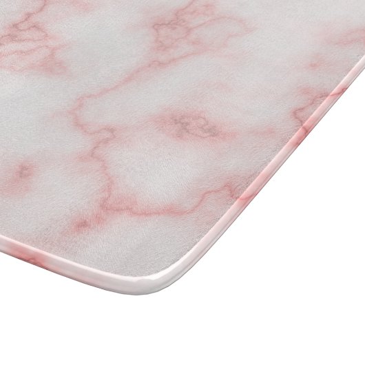 Elegante Imitat Rosa Marmor Schneidebrett (Ecke)