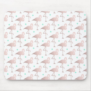 elegante Imitat-Rosen-Goldflamingos mint Mousepad