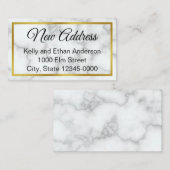 Elegante Imitate Ankündigung zur Bewegung aus weiß Begleitkarte (Vorne/Hinten)