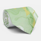 Elegante Imitate aus grünem Marmor Gold Glitzer Ef Krawatte (Gerollt)