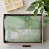 Elegante Imitate aus grünem Marmor Gold Glitzer Ef Seidenpapier (Geschenk)