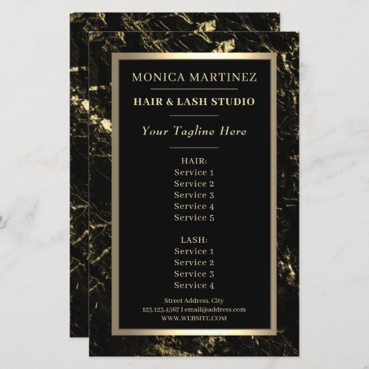 Elegante Imitate aus Marmor (Vorne/Hinten)