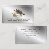 Elegante Imitate aus metallischem Silber und Gold Visitenkarte (Vorne/Hinten)