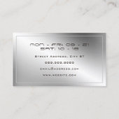 Elegante Imitate aus metallischem Silber und Gold Visitenkarte (Rückseite)