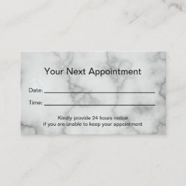 Elegante Imitate Beruflicher weißer Marmor Terminkarte