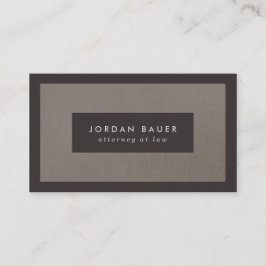 Elegante Imitate Braun Linen Beruflich Visitenkarte
