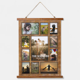 Elegante Imitate Bronze-Rahmen Foto Collage Holz Wandteppich Mit Holzrahmen