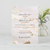 Elegante Imitate Einladung zur Hochzeit (Stehend Vorderseite)