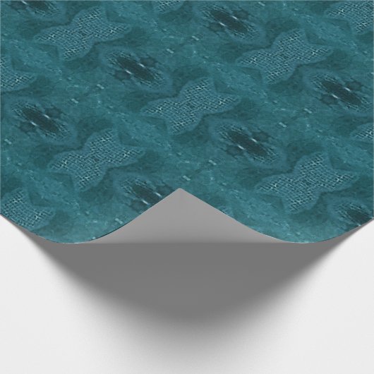 Elegante Imitate Fabric Hunter Green Geschenkpapier (Ecke)