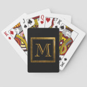 Elegante Imitate Gerahmtes Monogramm Spielkarten (Rückseite)