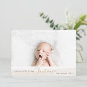 Elegante Imitate Glitzer Weihnachten Weihnachten W Einladung (Stehend Vorderseite)