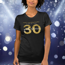 Elegante Imitate Gold 30-jährige Wiedersehen T-Shirt