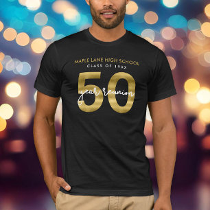 Elegante Imitate Gold 50 Jahre Wiedersehen T-Shirt