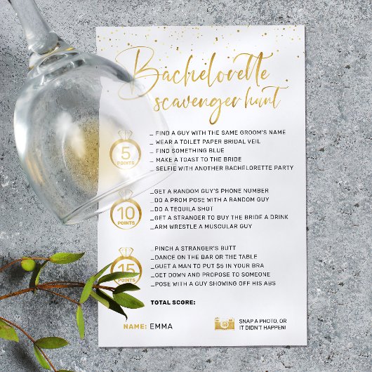 Elegante Imitate Gold Bachelorette