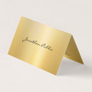 Elegante Imitate Gold Berufliche Kalligrafie Moder Visitenkarten