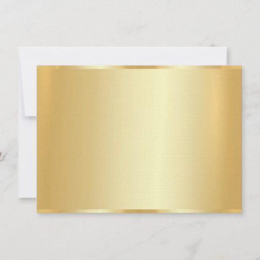 Elegante Imitate Gold Blank Template Luxuriöse Lin Mitteilungskarte (Vorderseite)