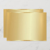 Elegante Imitate Gold Blank Template Luxuriöse Lin Mitteilungskarte (Vorne/Hinten)